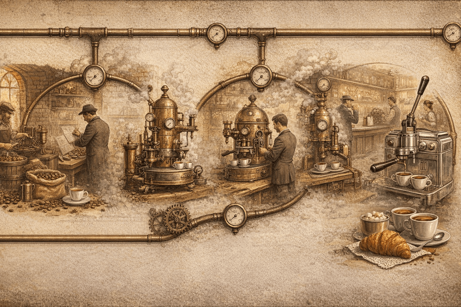 Espressons historia och de första maskinerna