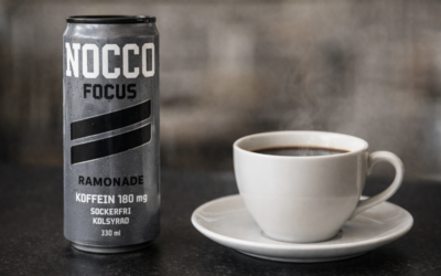 Hur mycket koffein innehåller en Nocco jämfört med kaffe?